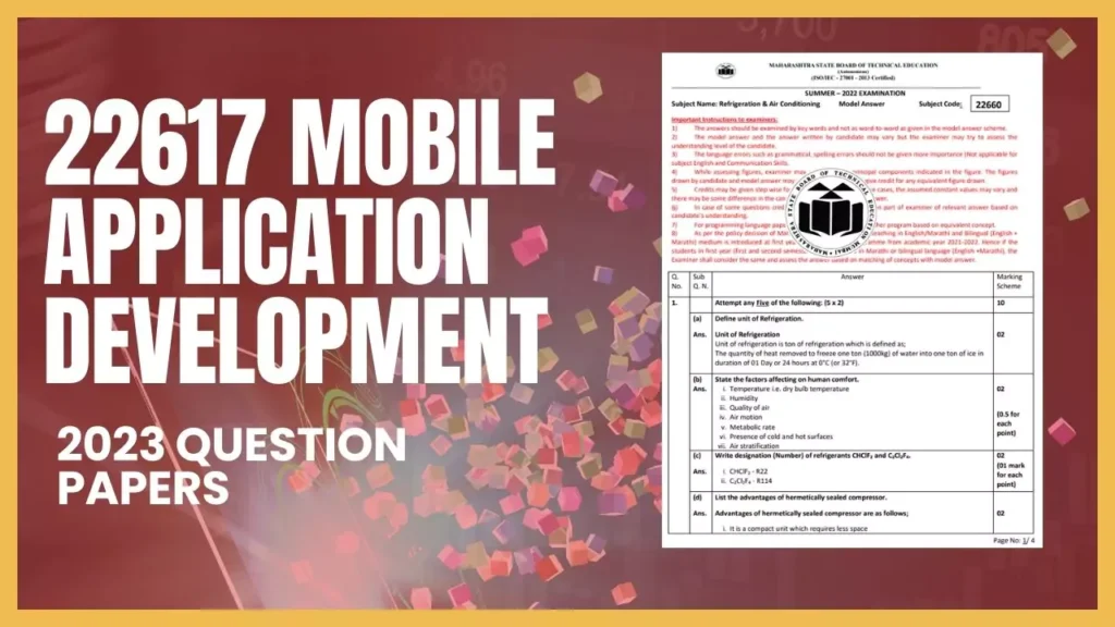 MAD 22617 Mobile Application Development 2023  Model Answer