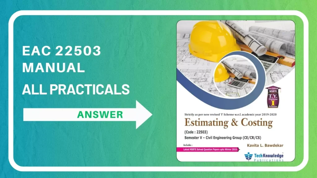 EAC Estimating and Costing 22503 Manual All Practical Answer