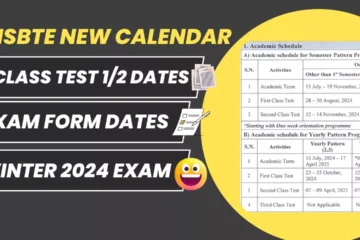 MSBTE 2024-25 New Academic Calendar