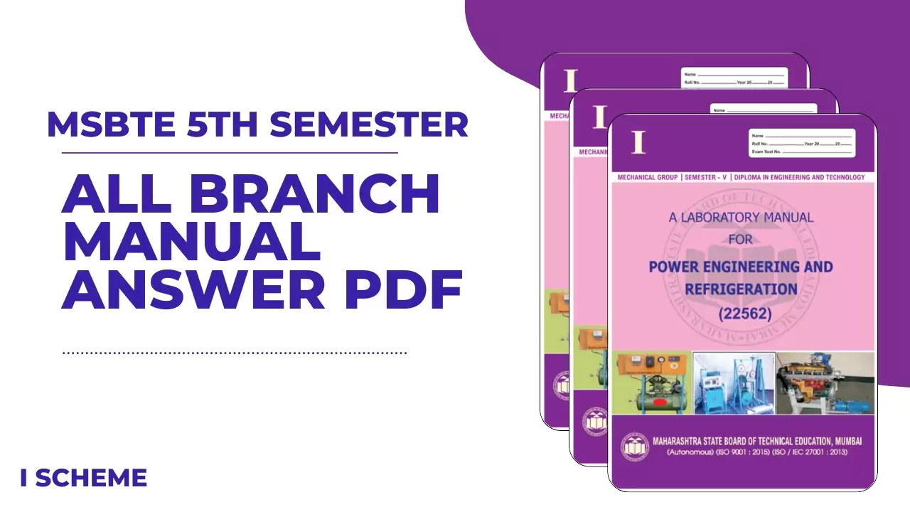 MSBTE 5th Semester All Branch Manual Answer Pdf