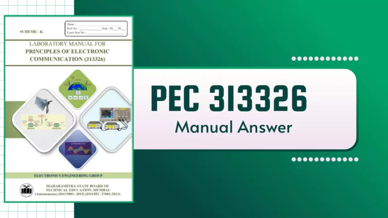 PEC 313326 Manual Answer K Scheme Diploma