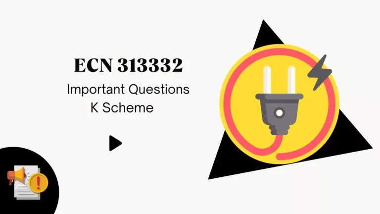 ECN 313332 IMP Questions for MSBTE Winter 2024 Exam