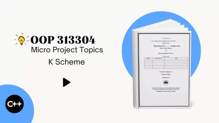 OOP 313304 Micro Project Topics
