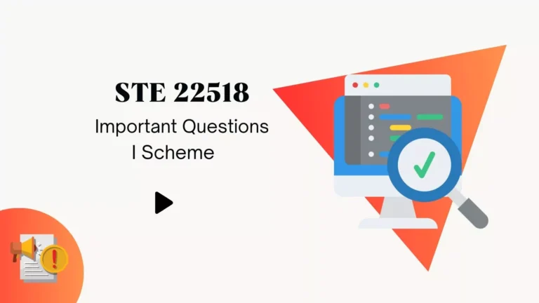 STE 22518 IMP Questions for MSBTE Winter 2024