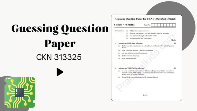 CKN 313325 Guessing Question Paper for MSBTE Winter 2024