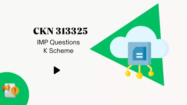 CKN 313325 IMP Questions For MSBTE Winter 2024 Exam