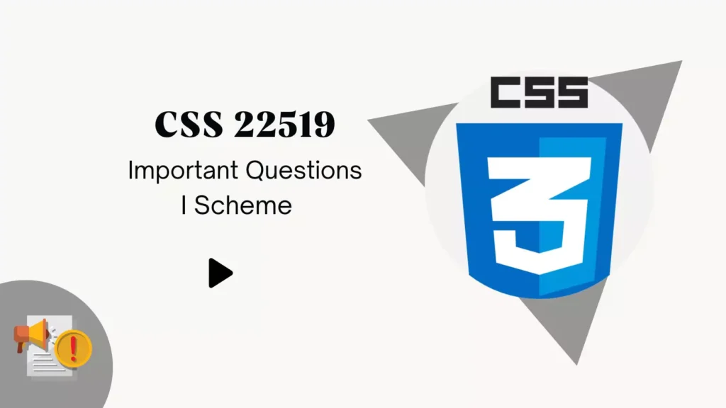 CSS 22519 IMP Questions for MSBTE Winter 2024 Exam