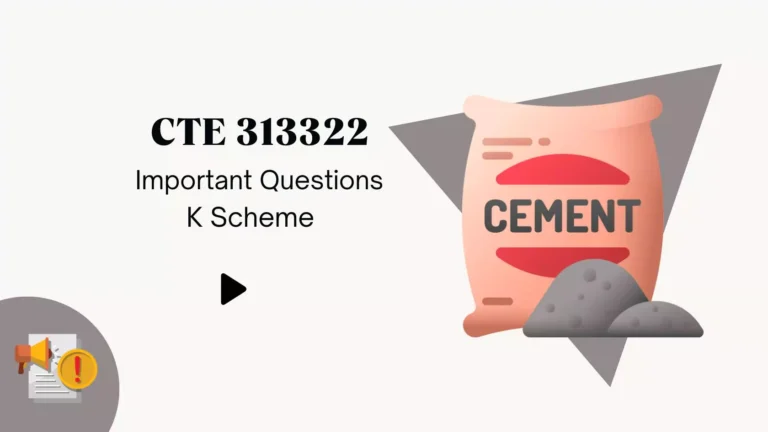 CTE 313322 IMP for MSBTE Winter 2024 Exam