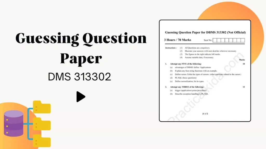 DMS 313302 Guessing Question Paper for MSBTE Winter 2024