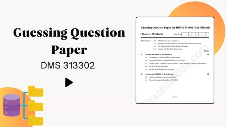 DMS 313302 Guessing Question Paper for MSBTE Winter 2024