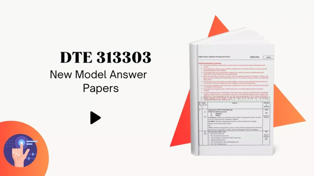 DTE 313303 MSBTE New Model Answer Papers