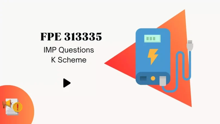 FPE 313335 IMP Questions For MSBTE Winter 2024 Exam