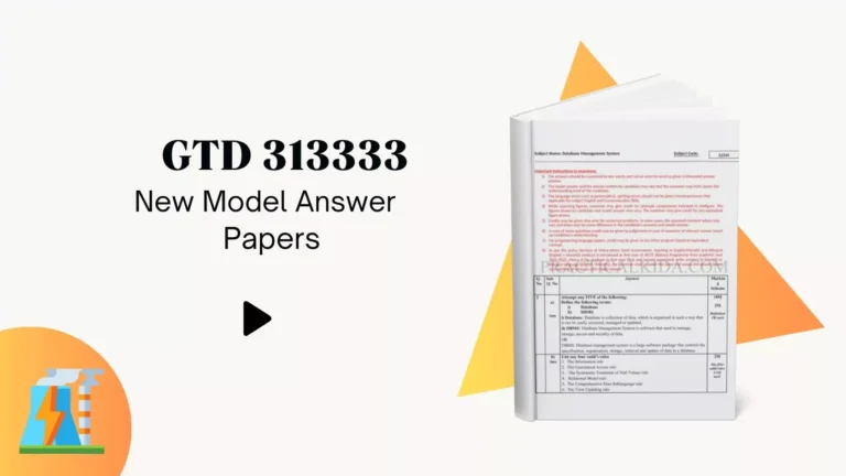 GTD 313333 MSBTE New Model Answer Papers
