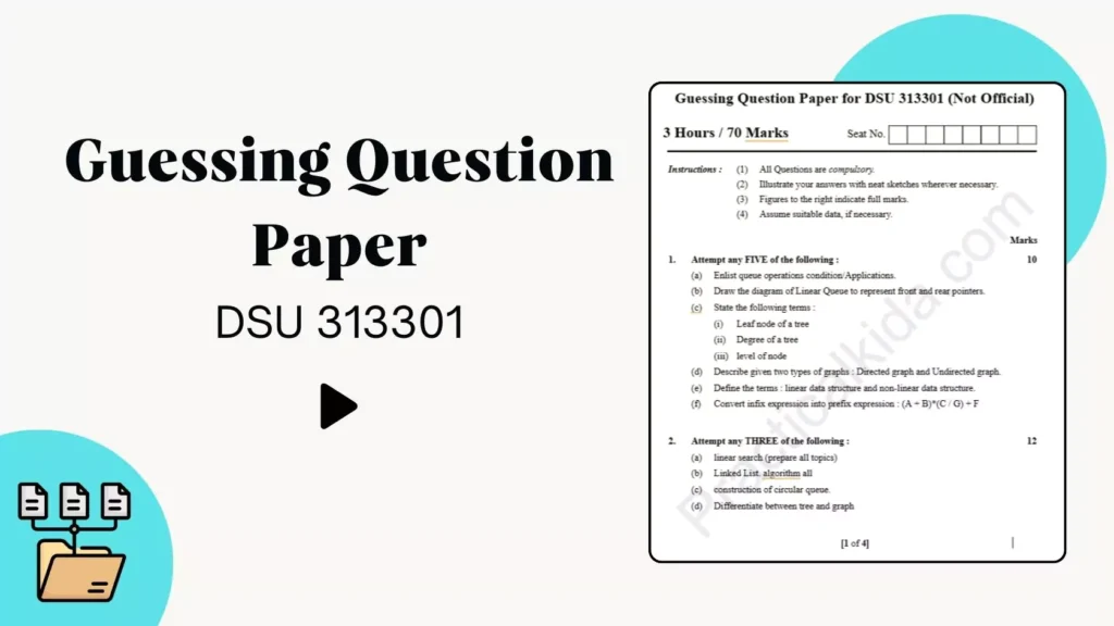 Guessing Question Paper for DSU 313301 MSBTE Winter 2024