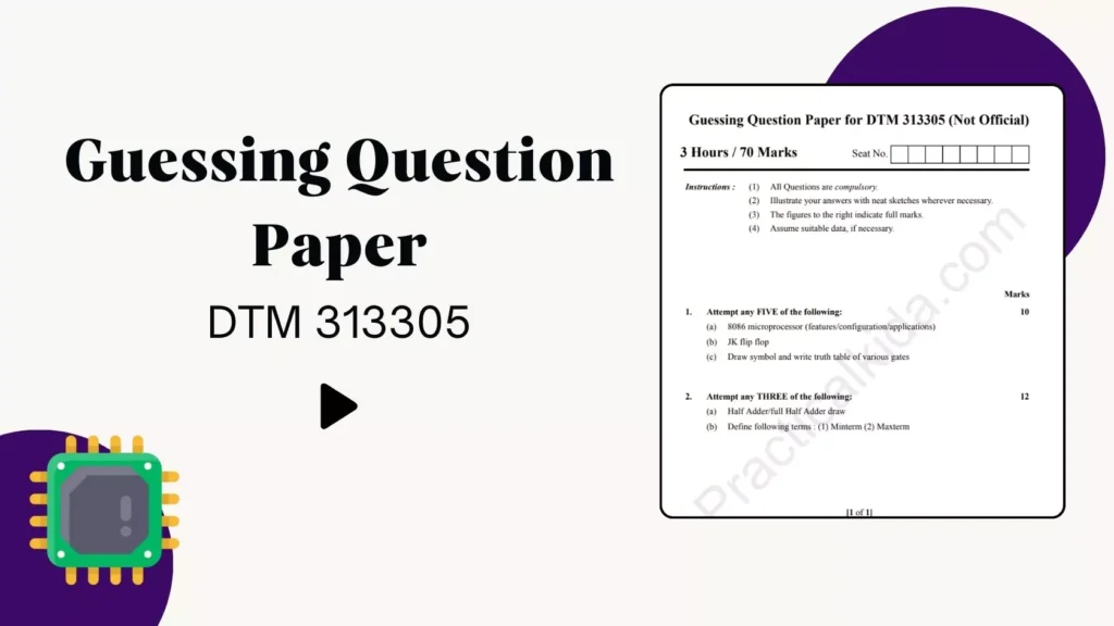 Guessing Question Paper for DTM 313305 for MSBTE Winter 2024