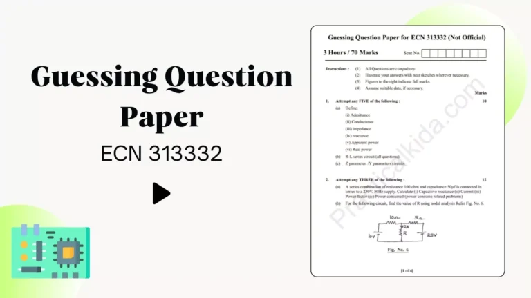 Guessing Question Paper for ECN 313332 MSBTE Winter 2024