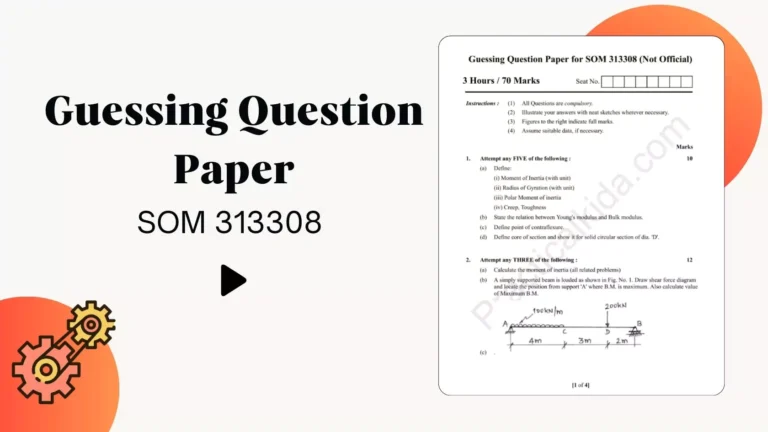 Guessing Question Paper for SOM 313308 MSBTE Winter 2024