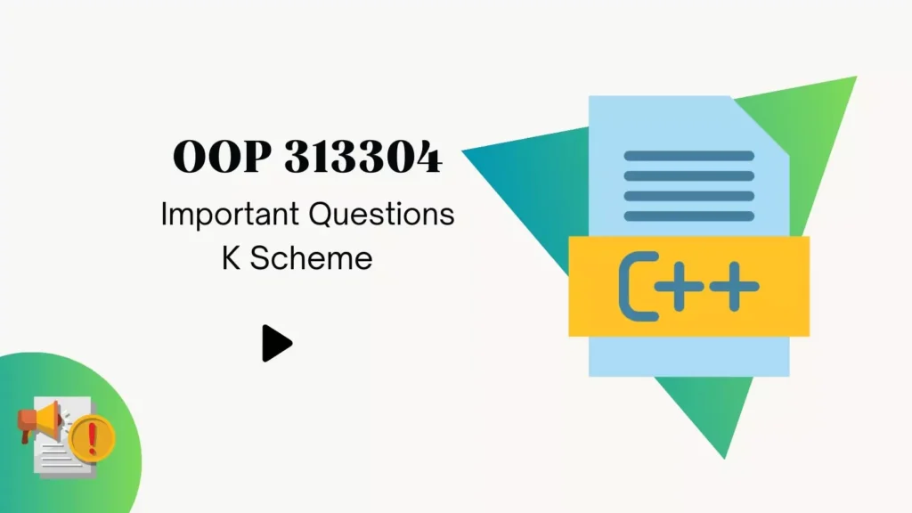 OOP 313304 IMP Questions For MSBTE Winter 2024 Exam