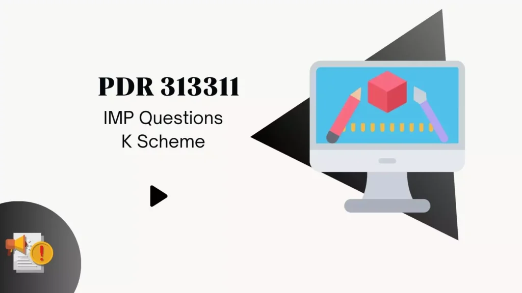 PDR 313311 IMP Questions For MSBTE Winter 2024 Exam