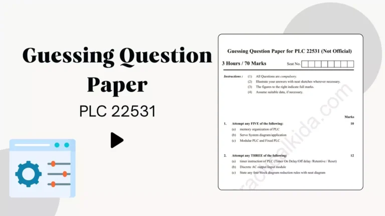 PLC 22531 Guessing Question Paper for MSBTE Winter 2024