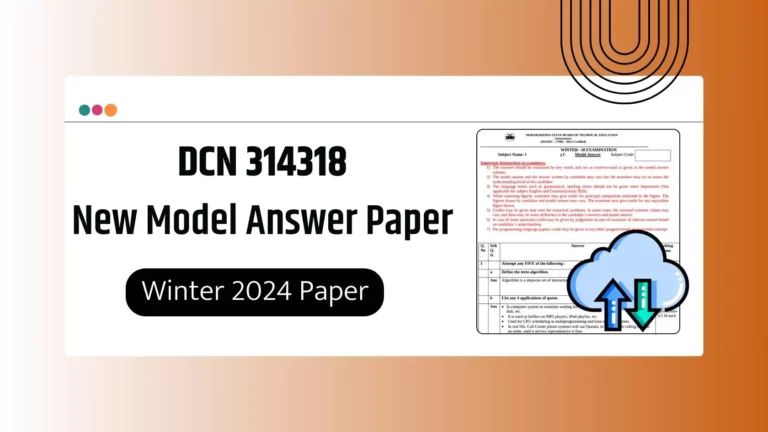 DCN 314318 MSBTE New Model Answer Paper