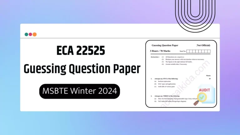 ECA 22525 Guessing Question Paper