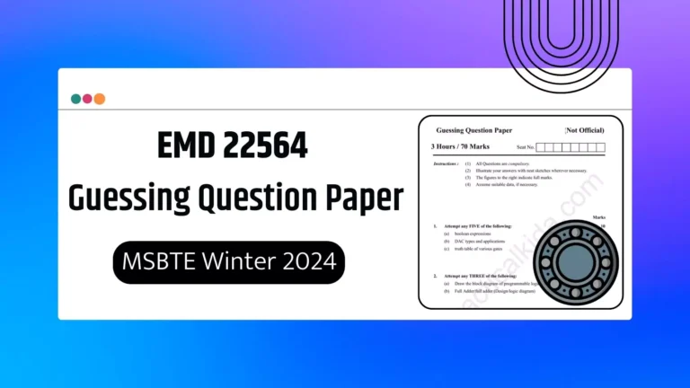 EMD 22564 Guessing Question Paper