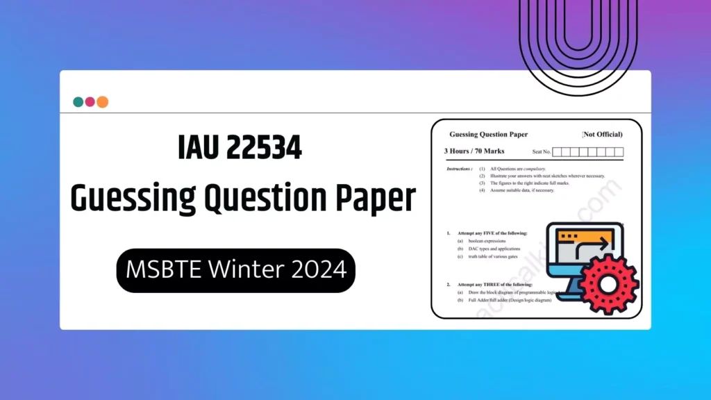 IAU 22534 Guessing Question Paper