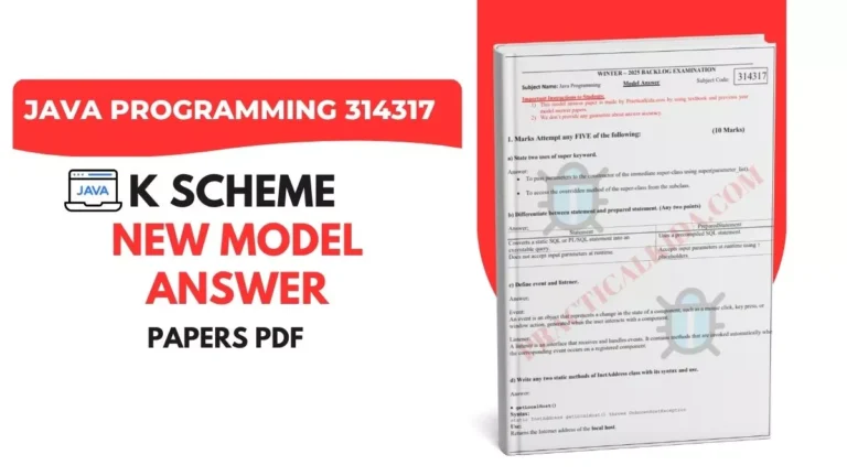 JPR 314317 MSBTE New Model Answer Papers