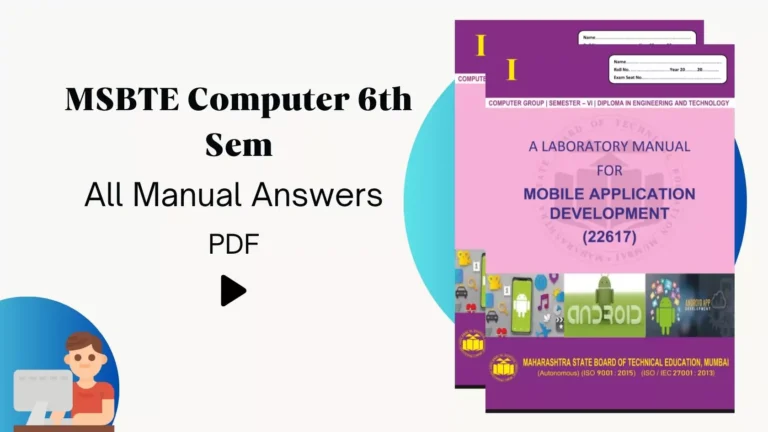 MSBTE Computer 6th Semester All Manual Answer PDF