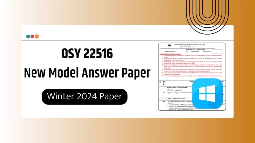 OSY 22516 MSBTE New Model Answer Paper
