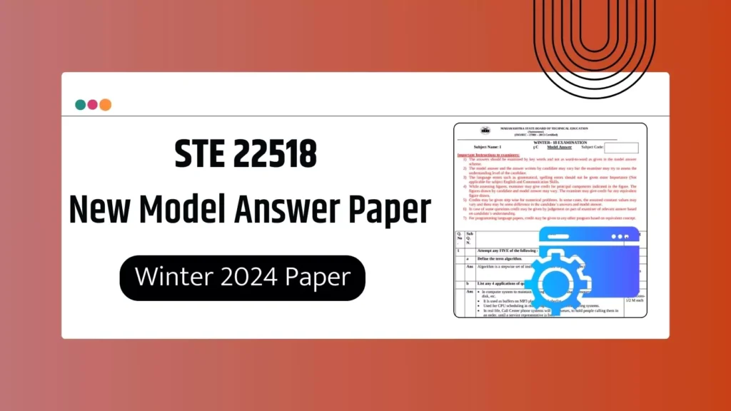 STE 22518 MSBTE Model Answer Papers