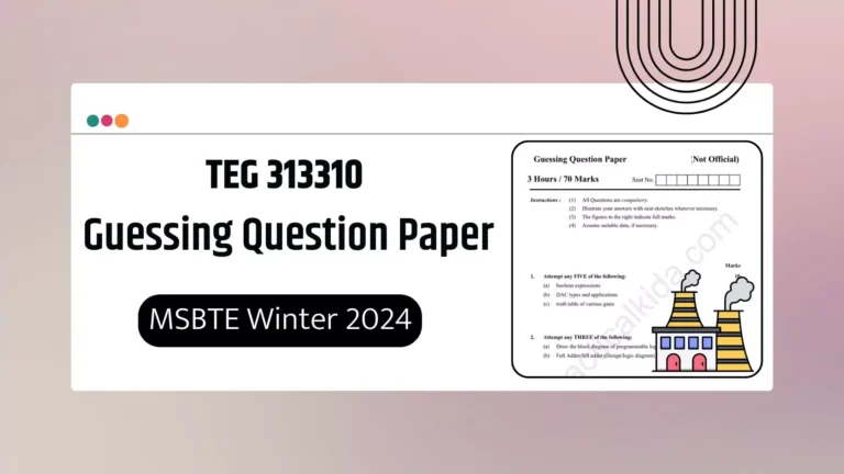 TEG 313310 Guessing Question Paper