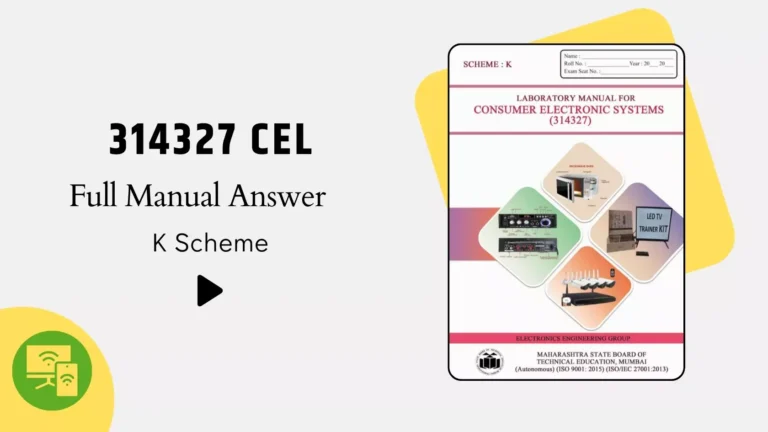 314327 CEL Consumer Electronic Systems Manual Answer K Scheme