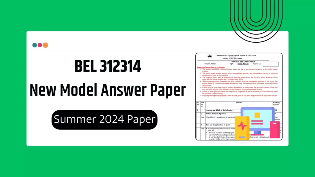 BEL 312314 MSBTE Model Answer Papers PDF
