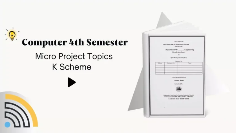 Computer 4th Semester MSBTE Micro Project Topics
