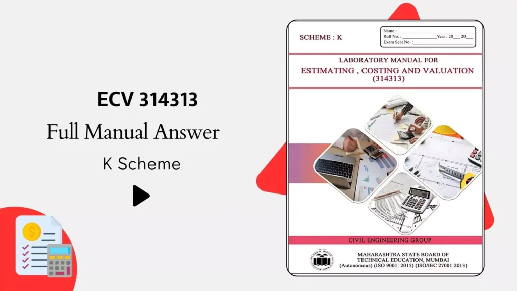 ECV 314313 Estimating, Costing And Valuation Manual Answer