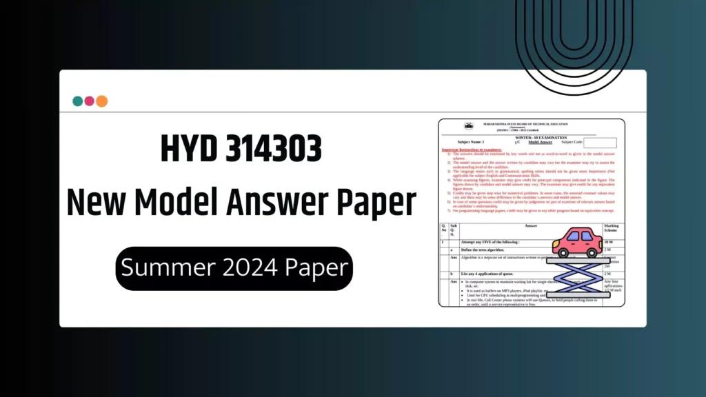 HYD 314303 MSBTE Model Answer Papers PDF