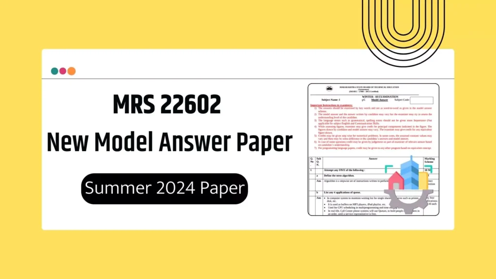 MRS 22602 MSBTE Model Answer Papers PDF