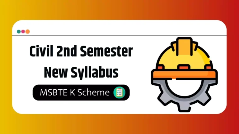 MSBTE Civil 2nd Semester K Scheme Syllabus