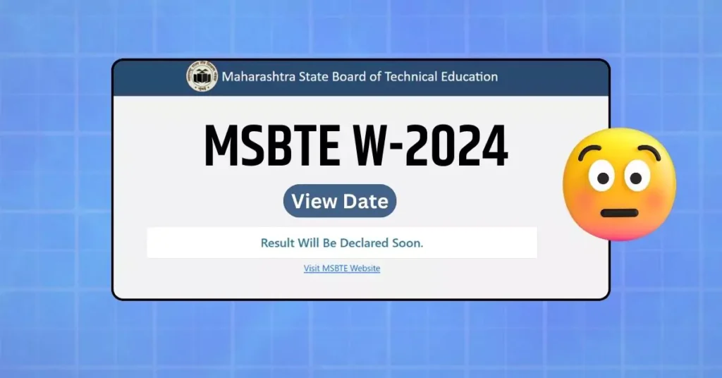 MSBTE Winter 2024 Result Date 