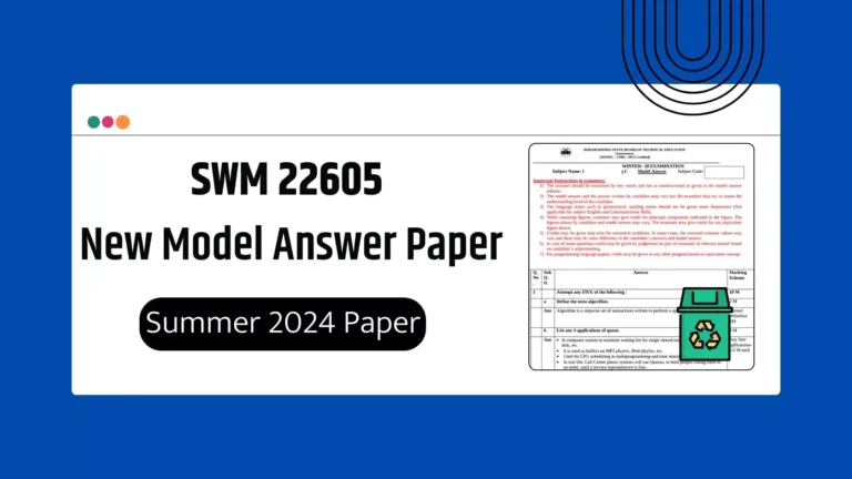 SWM 22605 MSBTE Model Answer Papers PDF