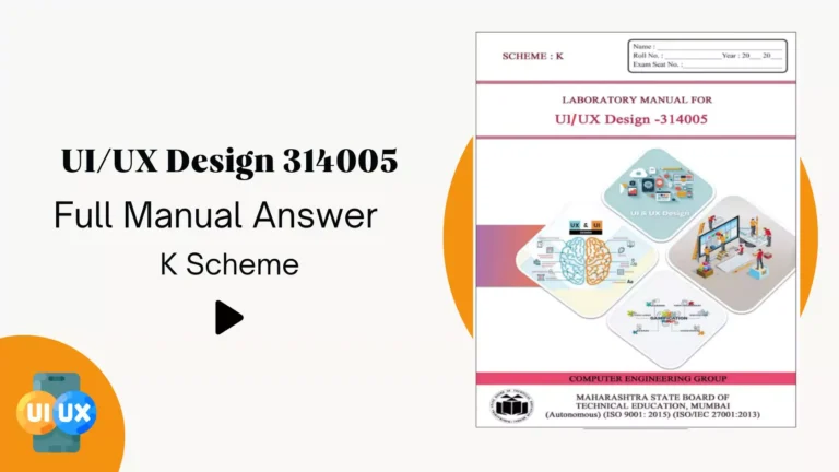 UIUX Design 314005 Manual Answer MSBTE K Scheme