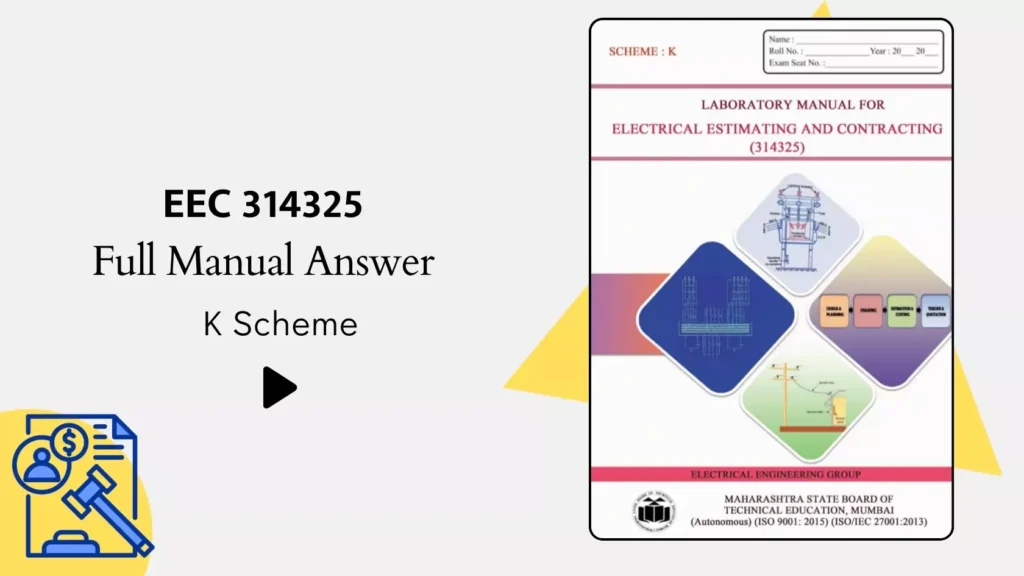 EEC 314325 Electrical Estimating and Contracting Manual Answer