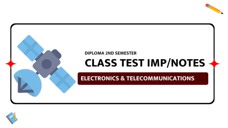 Electronics & Telecommunications 2nd Sem Class Test IMP Questions