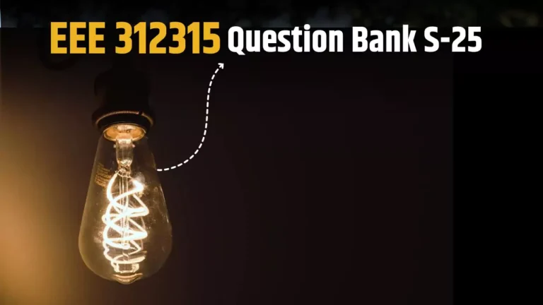 EEE 312315 IMP Question Bank for MSBTE Summer 2025 Exam