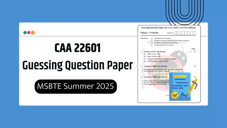 CAA 22601 Guessing Paper for MSBTE Summer 2025 Exam
