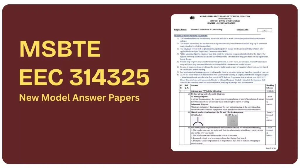 EEC 314325 New MSBTE Model Answer Papers