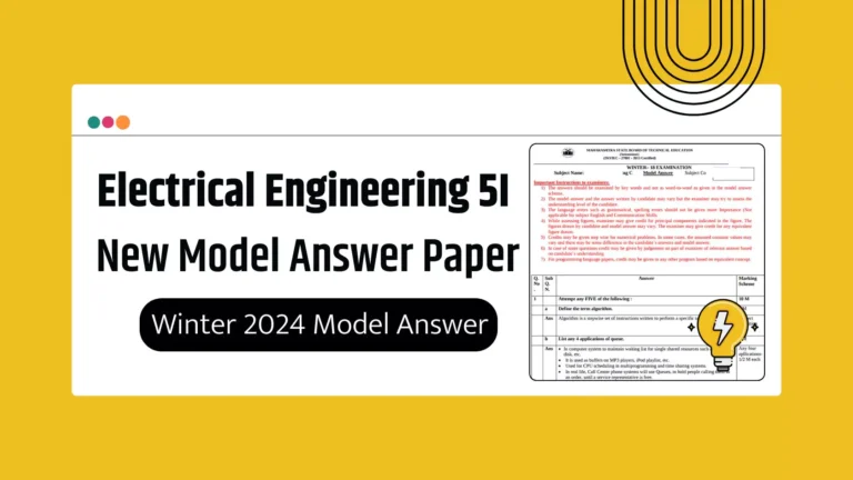 Electrical Engineering 5th Semester New Model Answer Paper