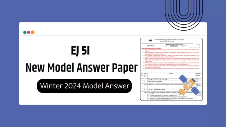 Electronics & Telecommunication Engineering EJ 5th Semester Model Answer Papers